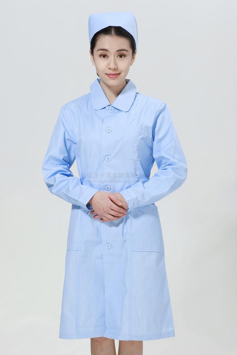 Blue nurse suit winter big doll collar 